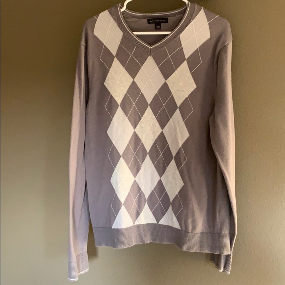 Men’s Banana Republic V-neck argyle sweater szL